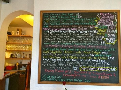 Menu - The Riverside Vegetaria at Riverside Vegetaria in Kingston Upon Thames