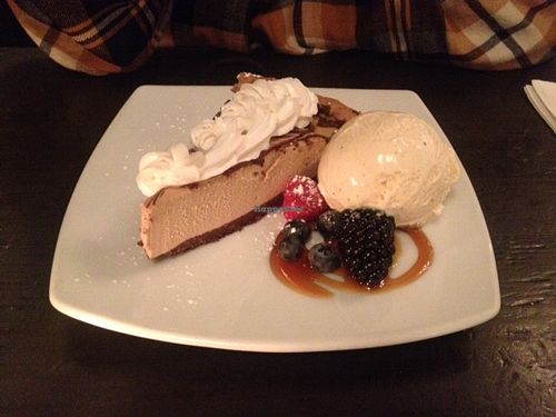 Chocolate and coffee cheesecake at Manna London Restaurant - Maybe closed in North West London