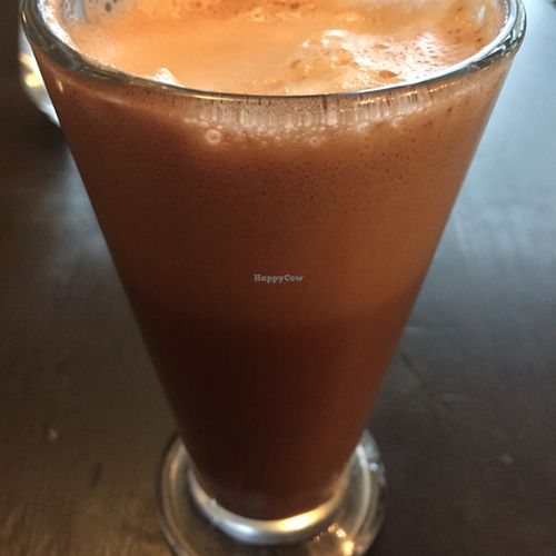 soy hot chocolate  at Manna London Restaurant - Maybe closed in North West London