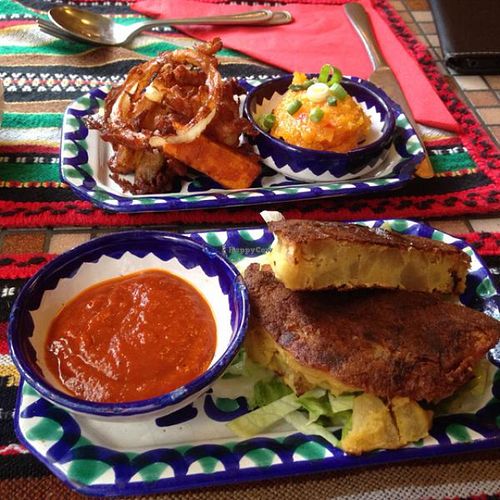 Starters (tempura and mini tortilla) at El Piano in York