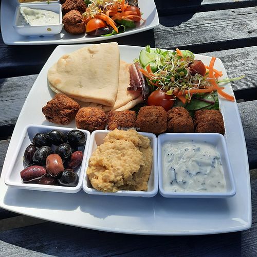 Falafel plate at The Whale Tail Cafe in Lancaster