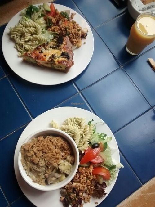 two specials with salads at The Egg Cafe in Liverpool