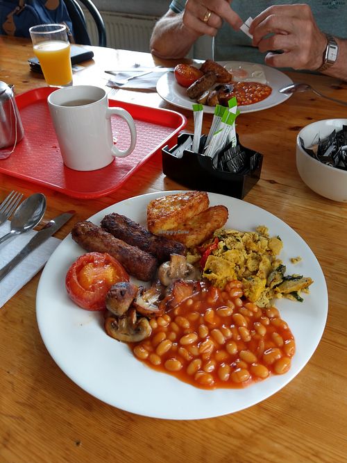 Vegan English Breakfast at The Egg Cafe in Liverpool