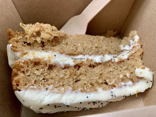 Vegan lemon and poppy seed cake  at Tide Tables in Richmond Upon Thames
