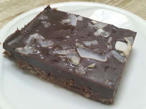 vegan brownie at Blue Moon Cafe in Sheffield