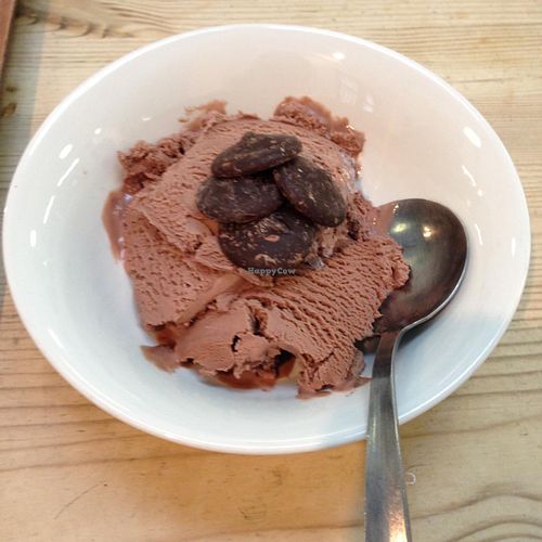 delicious vegan ice cream!  at Blue Moon Cafe in Sheffield