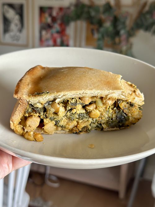 Spinach pie  at Harvest Natural Foods in Bath