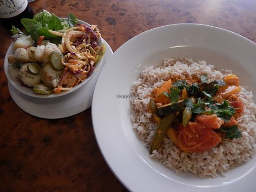 Spicy Vegetable Satay at Herbies in Exeter
