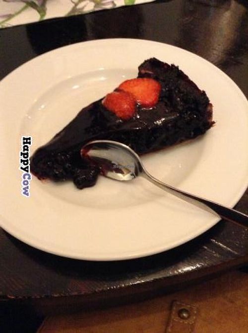 Vegan blueberry cake, absolutely delicious.  at Zucchini Vegetarian Cafe in Helsinki