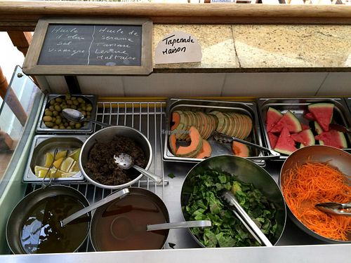 Buffet - cold items (partial view, one of two refrigerator units) at Country Life in Marseille