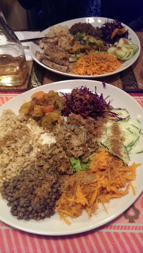 The mixed plates. Yes, it tastes as bad as it looks. at Au Grain de Folie in Paris