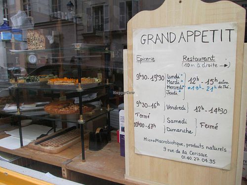 Grand Appetit is a cafe adjoining an epicures/bakery and food store. All macrobiotic. at Grand Appetit in Paris