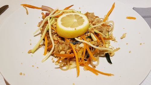 Vegan pad thai at Saveurs Bio in Toulouse