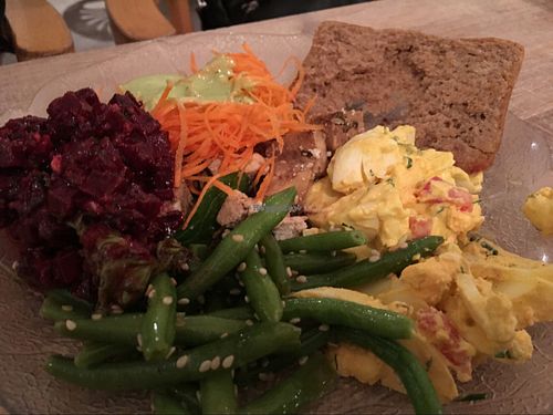 vegetable salad at Osho's Place in Cologne