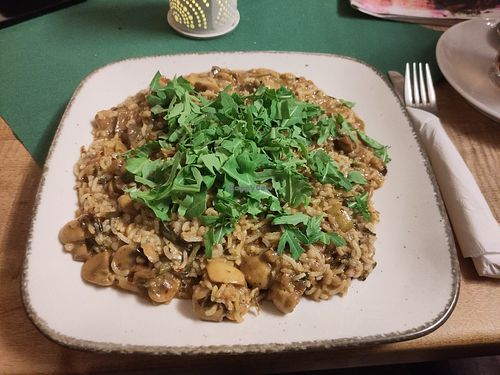 Mushroom risotto (vegan and gluten free) at Ignaz in Munich
