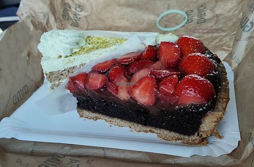 Chocolate and strawberry cake at Ignaz in Munich