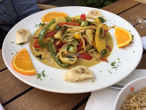 Vegan, gluten free thai style curry at Prinz Myshkin City in Munich