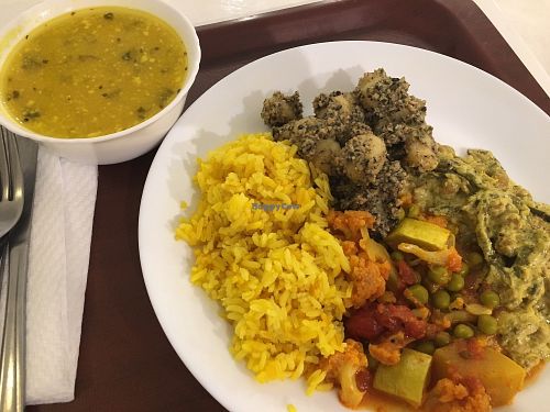 dinner one evening at Govinda I in Budapest