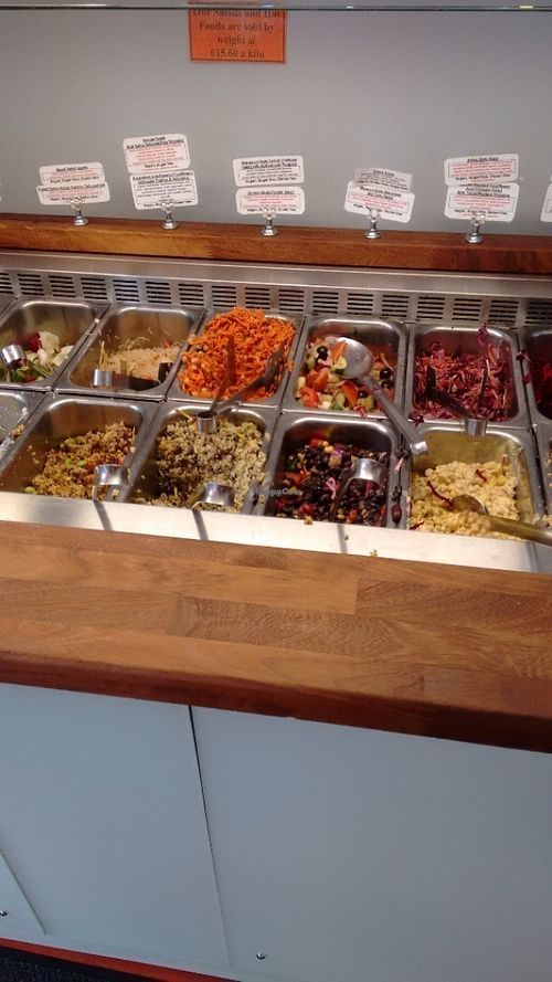 Salad bar at Blazing Salads in Dublin