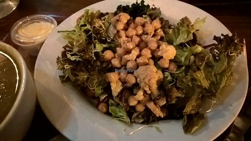 Salad

My next was the Salad, I was hoping for a hot dish, however it wasn't to be, as the stuff I wanted was Cow cheese instead my baby Violife Cheese which is Vegan. So I stuck with the Salad, of which I didn't enjoy it one bit. Oh their was tast at Cornucopia in Dublin