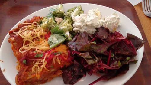 Vwgan cannelloni with two salada at Cornucopia in Dublin