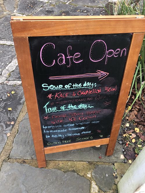 Selection of menu  at Sonairte Eco Shop in Laytown