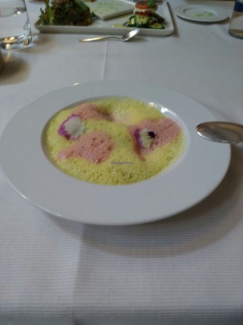 main course - under a colourful blanket  at Joia Alta Cucina Naturale in Milan