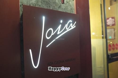 The door of the restaurant at Joia Alta Cucina Naturale in Milan