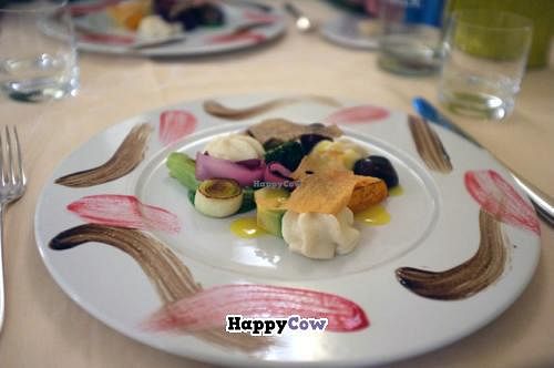 The name of this plate is 'Maggese' at Joia Alta Cucina Naturale in Milan