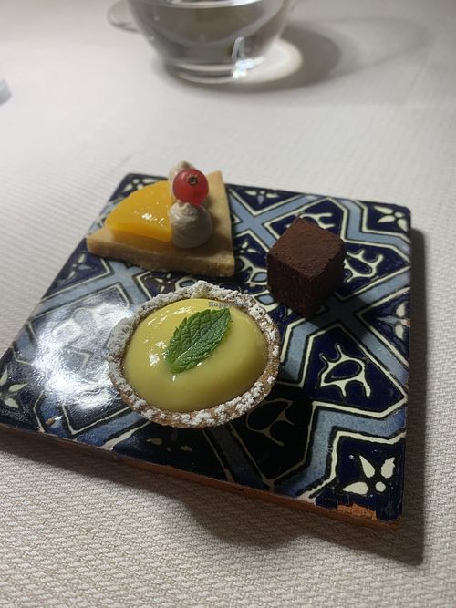 Offered sweets  at Joia Alta Cucina Naturale in Milan