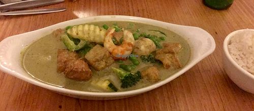 Green curry at Loving Hut in West Melbourne