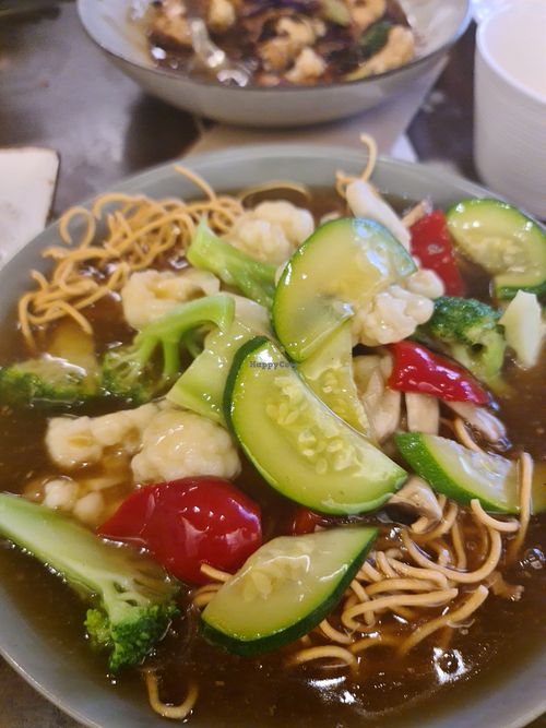 Crispy noodles at Oh My Greens in Melton South