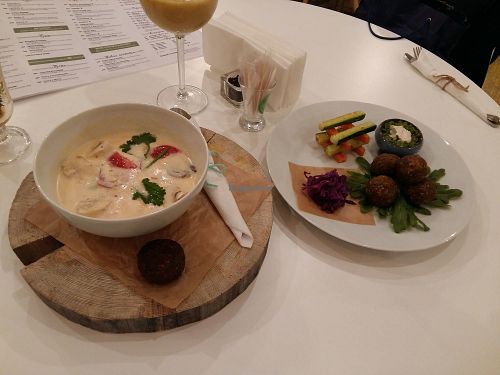Thai soup and falafel at RA Family in Moscow
