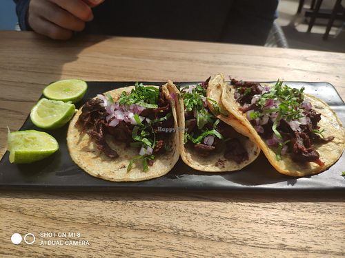 Tacos of hibiscus  #Veganuary at Capuchino Cafe in La Paz