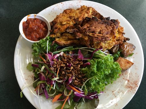 Kumara fritters  at The Winemakers Daughter in Te Horo