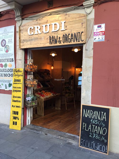 Store front  at Crudi in Barcelona