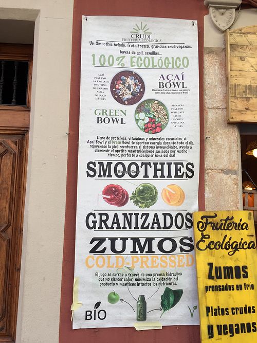 Outside at Crudi in Barcelona