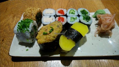 Vegan sushi at YUZU in Istanbul