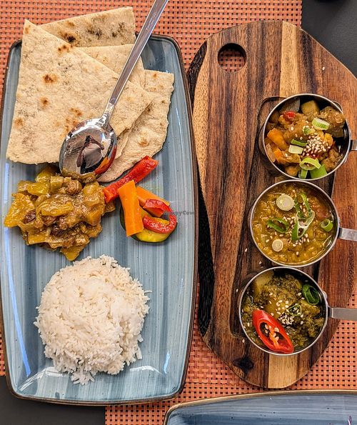 Curry platter at Nishta in Dubrovnik