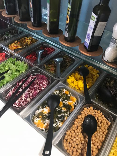 A portion of the most amazing salad bar at Nishta in Dubrovnik