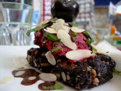 raw brownie at Nishta in Dubrovnik