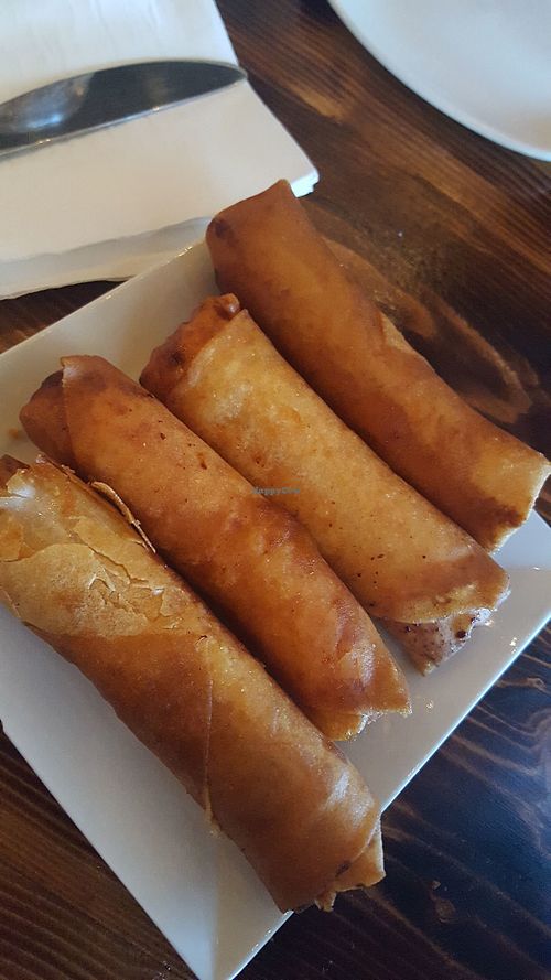 Turon banana and sweet jackfruit wrapped like an egg roll and deep fried at Nick's Kitchen in Daly City