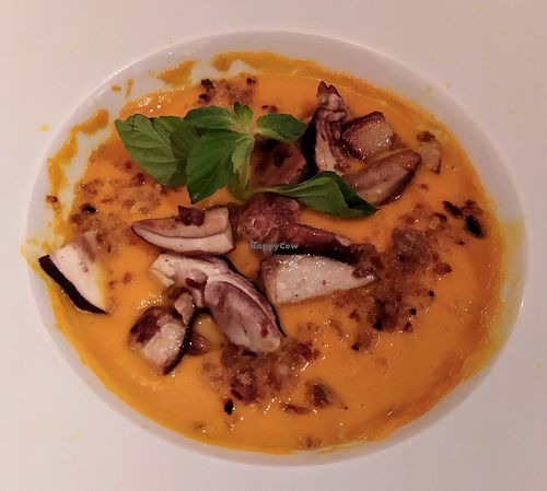 Vegan Pumpkin Soup at Il Margutta in Rome