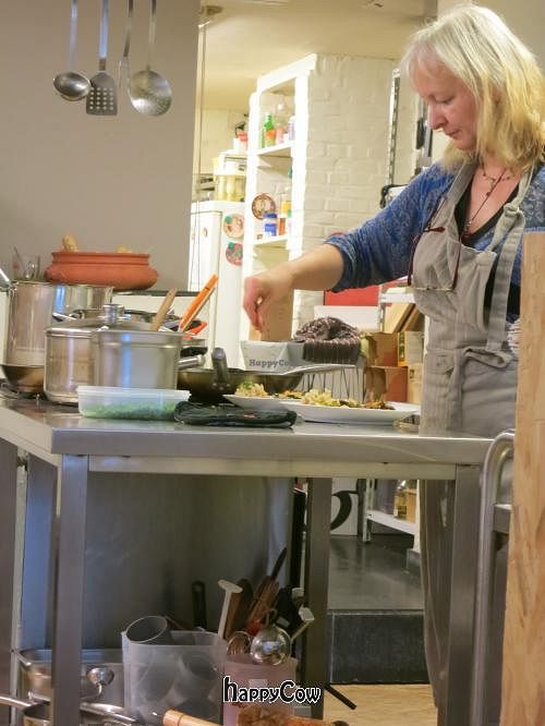 The friendly owner at De Groene Waaier in Ghent