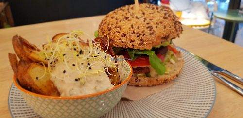 Mexican bean burger at Greenway in Leuven