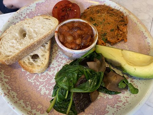 Vegan breakfast at The Skinny Kitchen in Canterbury