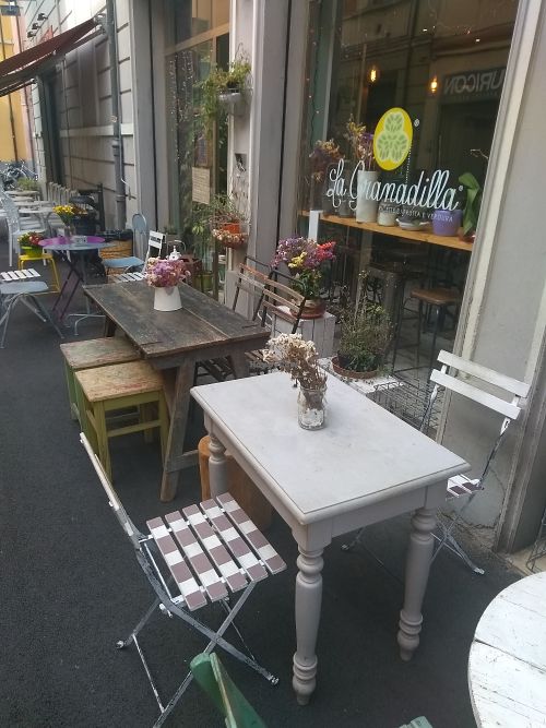 The outside at La Granadilla in Faenza