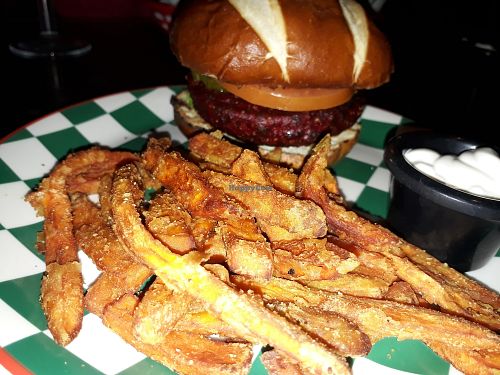 Beet Burger at Frankie & Benny's in Orpington