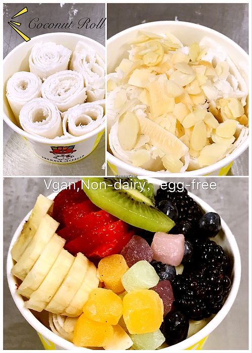 vgan coconut ice cream at Snowman Rolling Ice Cream in Tampa