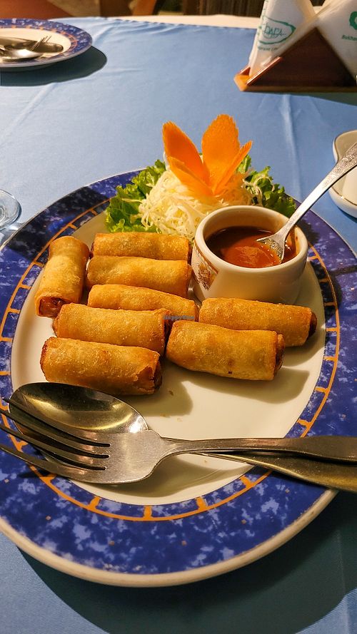 vegetable spring rolls at Bukhara in Dhaka